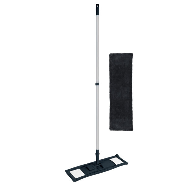 Urban Living vloerwisser microvezel dweil - met steel - blauw -