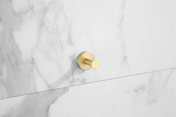 Saniclear Brass haak handdoekhaak geborsteld messing mat goud